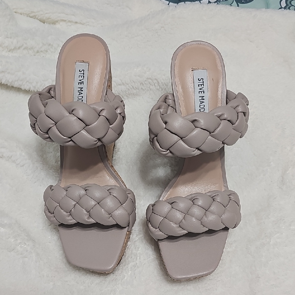 Steve Madden Tan Braided Sandals